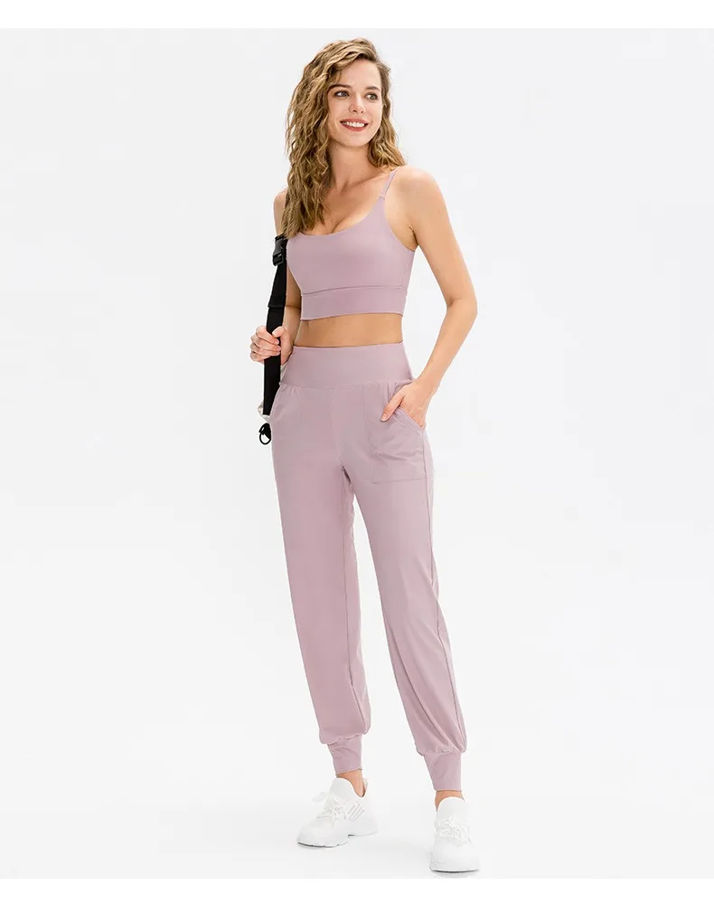 Women Loose Jogger Pants Quick Dry Yoga Sweatpants With Pocket Casual Running Training Fitness Pants