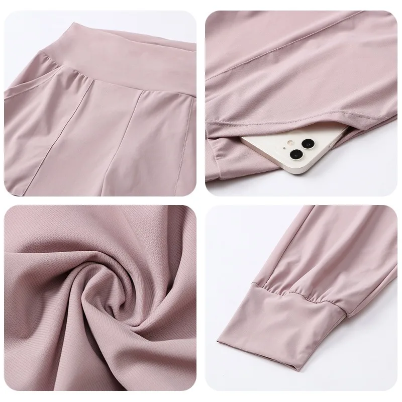 Women Loose Jogger Pants Quick Dry Yoga Sweatpants With Pocket Casual Running Training Fitness Pants