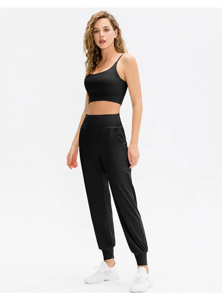 Women Loose Jogger Pants Quick Dry Yoga Sweatpants With Pocket Casual Running Training Fitness Pants