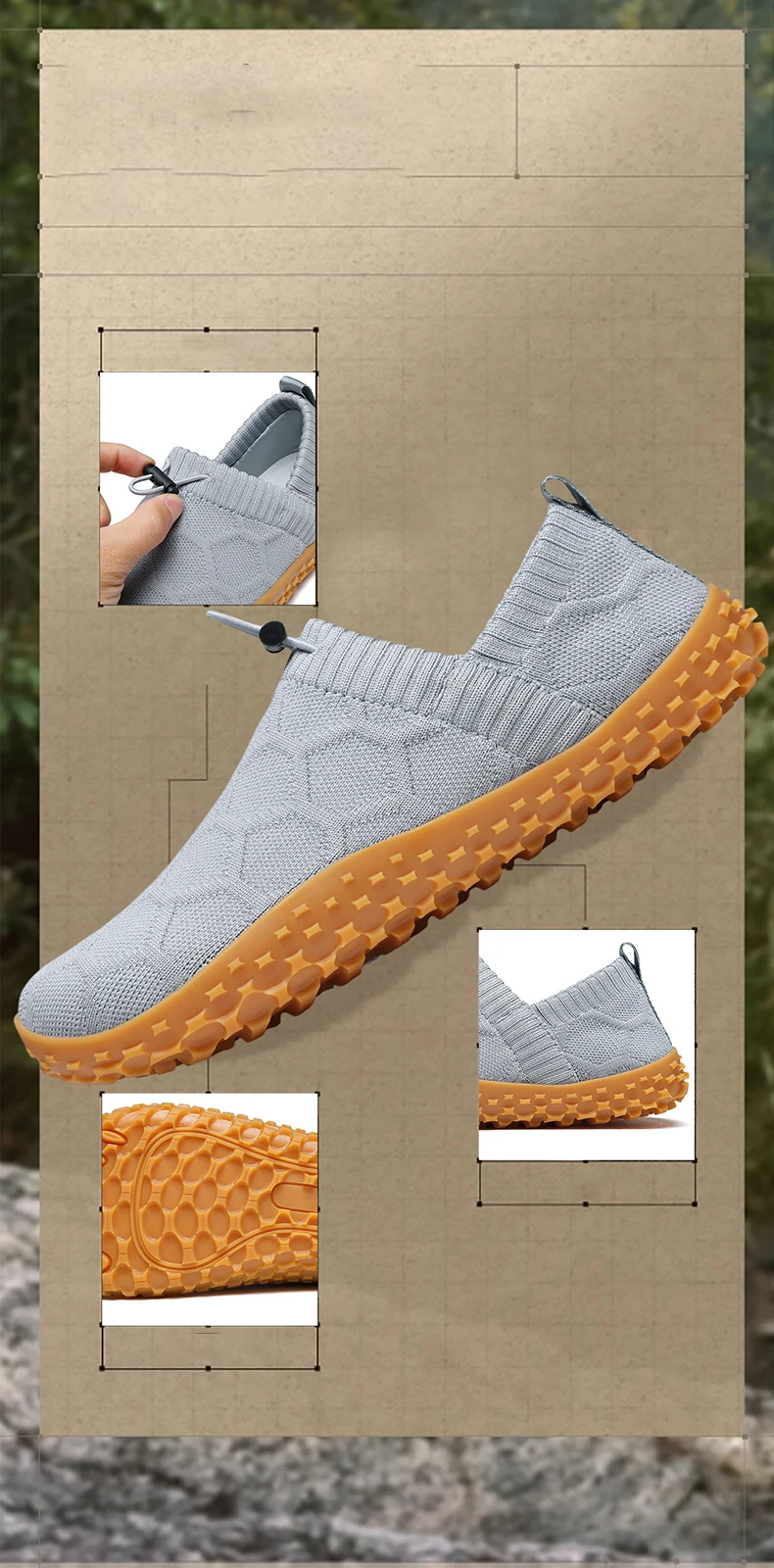 New Men's Wide Head Barefoot Shoes Anti Slip Breathable Walking Shoes for Men Wear-resistant Lightweight Running Sneakers 36-48
