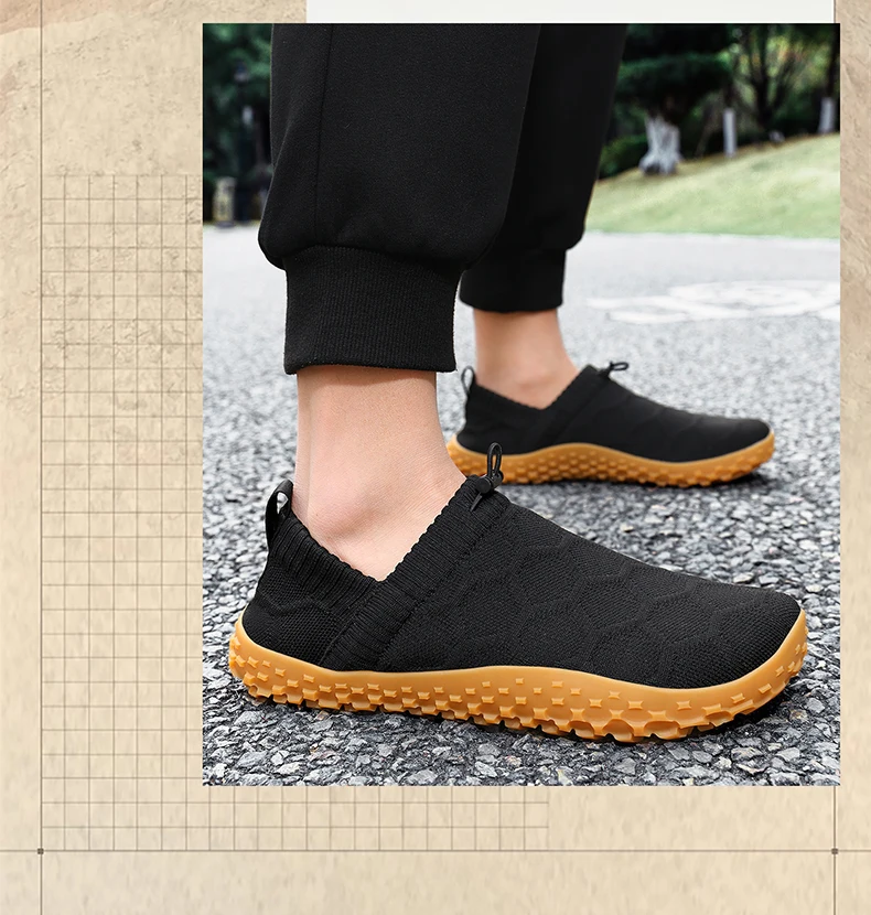New Men's Wide Head Barefoot Shoes Anti Slip Breathable Walking Shoes for Men Wear-resistant Lightweight Running Sneakers 36-48
