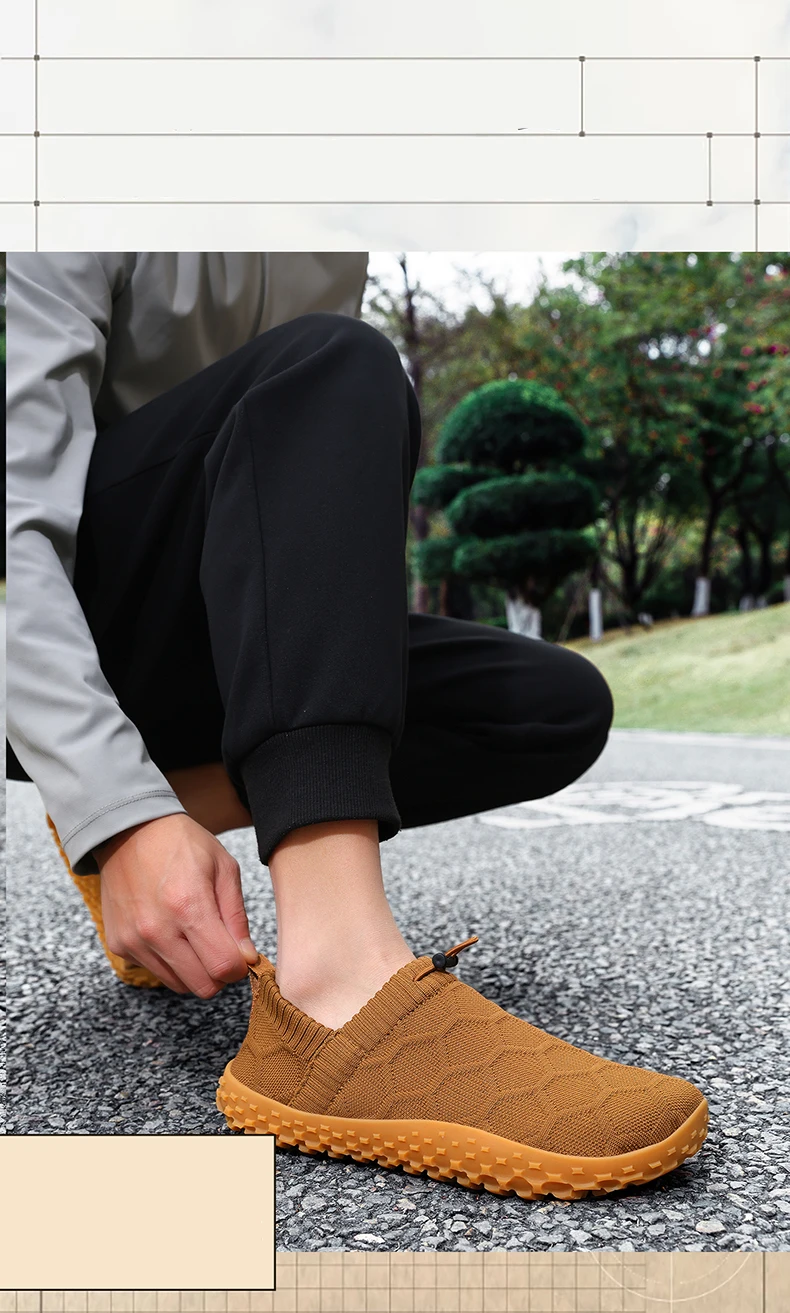 New Men's Wide Head Barefoot Shoes Anti Slip Breathable Walking Shoes for Men Wear-resistant Lightweight Running Sneakers 36-48