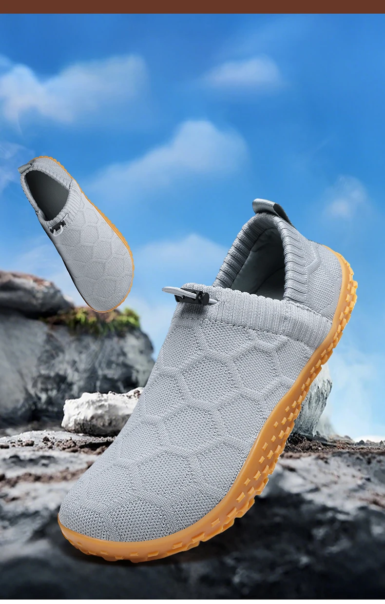 New Men's Wide Head Barefoot Shoes Anti Slip Breathable Walking Shoes for Men Wear-resistant Lightweight Running Sneakers 36-48