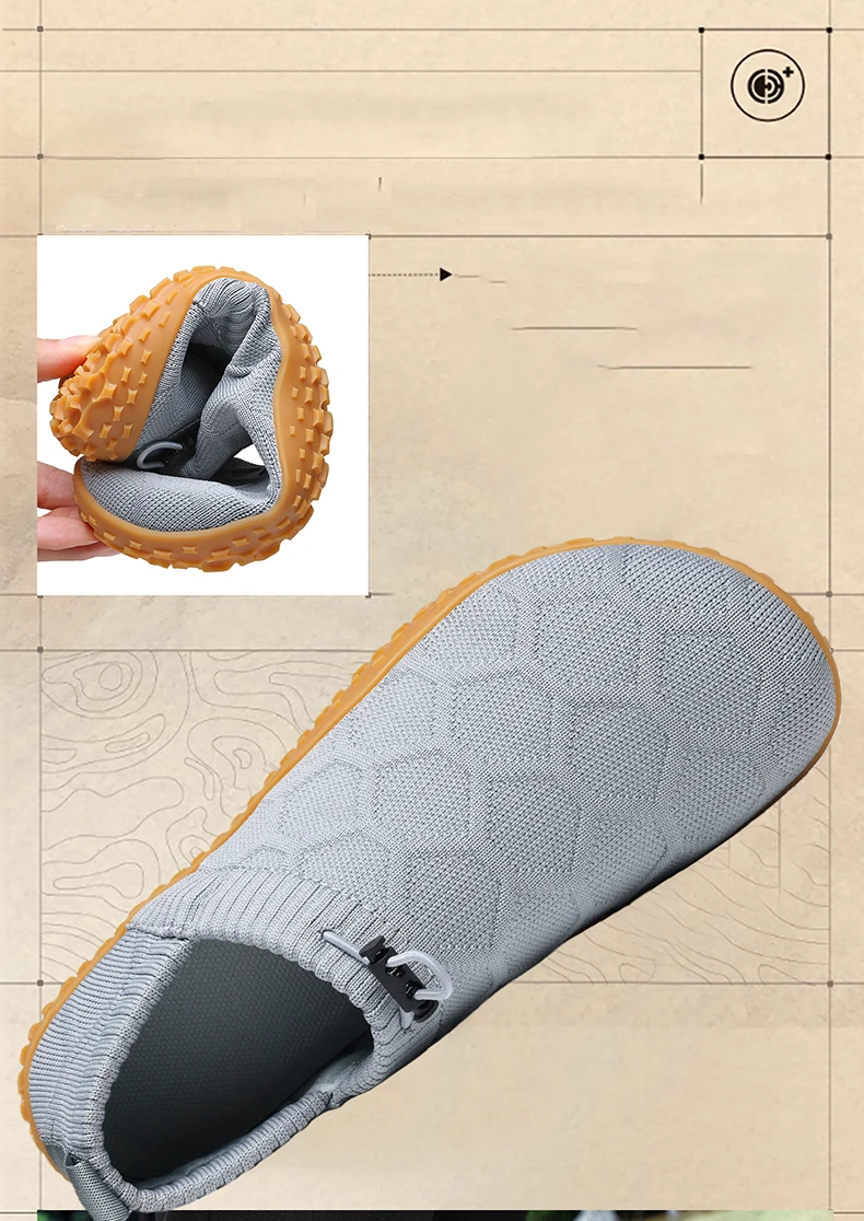 New Men's Wide Head Barefoot Shoes Anti Slip Breathable Walking Shoes for Men Wear-resistant Lightweight Running Sneakers 36-48