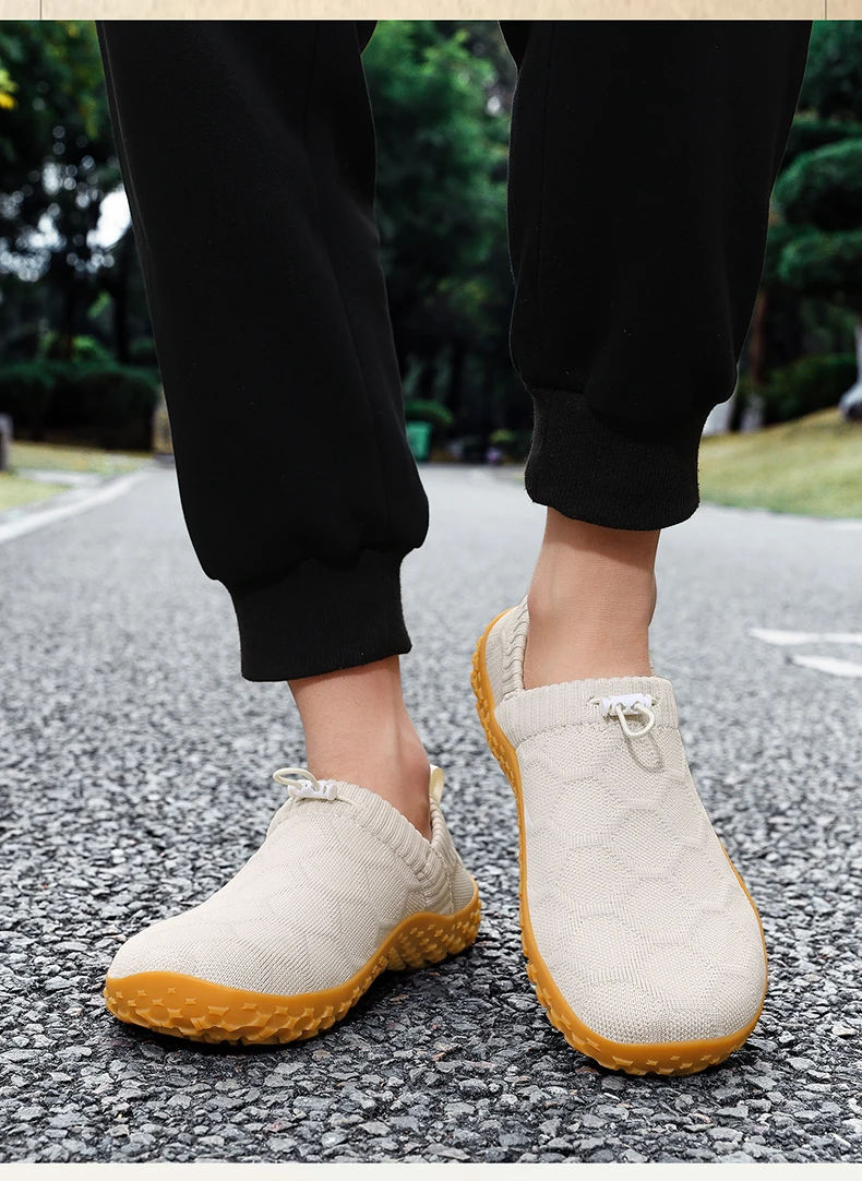 New Men's Wide Head Barefoot Shoes Anti Slip Breathable Walking Shoes for Men Wear-resistant Lightweight Running Sneakers 36-48