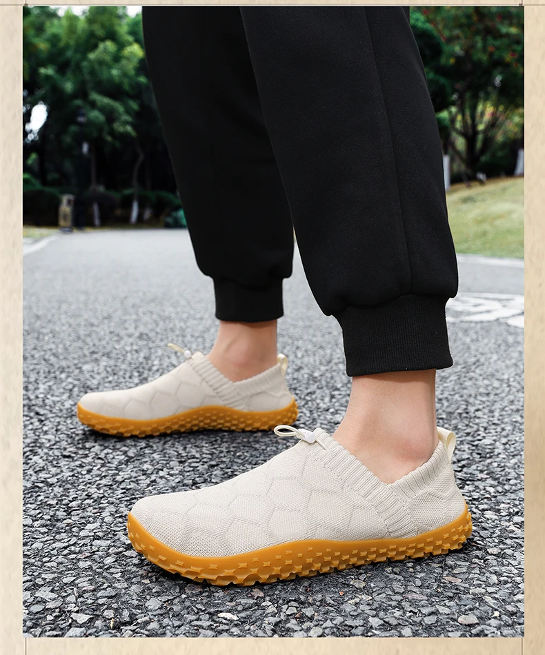 New Men's Wide Head Barefoot Shoes Anti Slip Breathable Walking Shoes for Men Wear-resistant Lightweight Running Sneakers 36-48