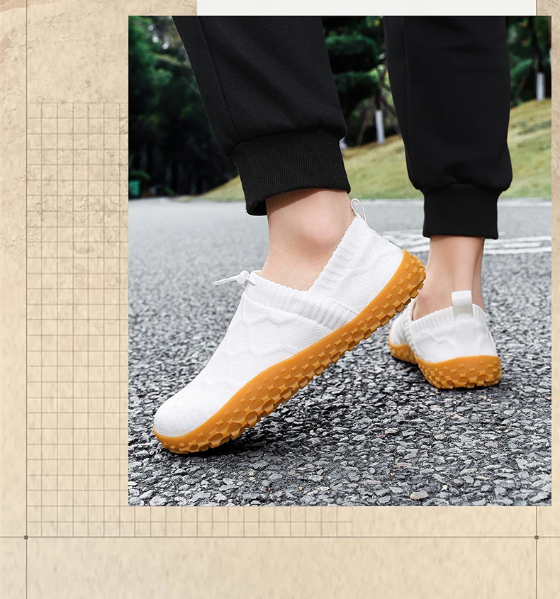 New Men's Wide Head Barefoot Shoes Anti Slip Breathable Walking Shoes for Men Wear-resistant Lightweight Running Sneakers 36-48