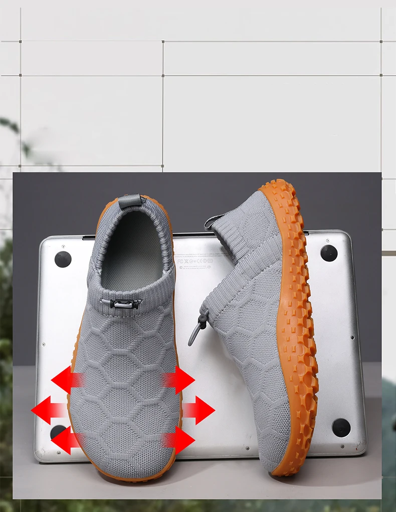 New Men's Wide Head Barefoot Shoes Anti Slip Breathable Walking Shoes for Men Wear-resistant Lightweight Running Sneakers 36-48