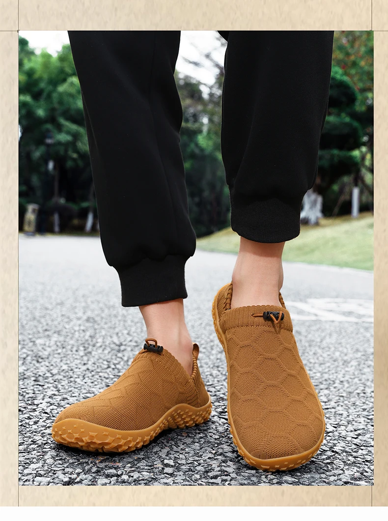 New Men's Wide Head Barefoot Shoes Anti Slip Breathable Walking Shoes for Men Wear-resistant Lightweight Running Sneakers 36-48