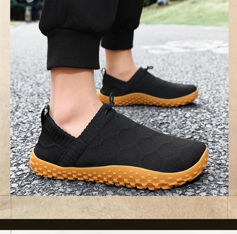 New Men's Wide Head Barefoot Shoes Anti Slip Breathable Walking Shoes for Men Wear-resistant Lightweight Running Sneakers 36-48