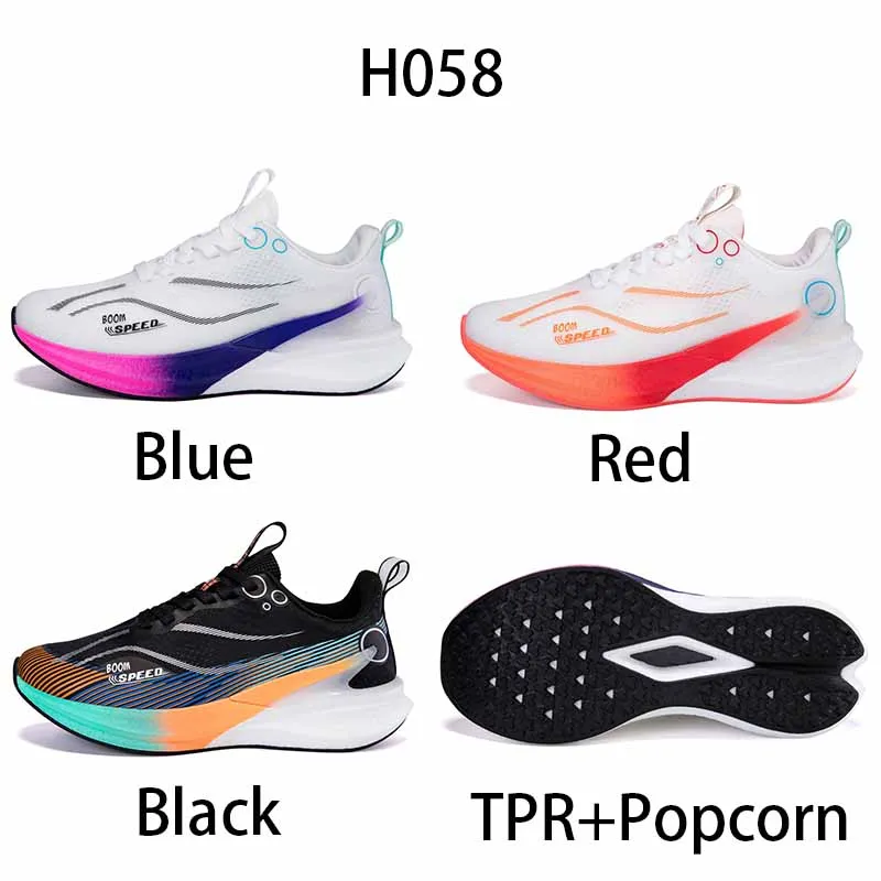 Professional Marathon Men Carbon Board Running Shoes Lightweight Breathable Comfortable Women Stable Support Sprint Sports Shoes