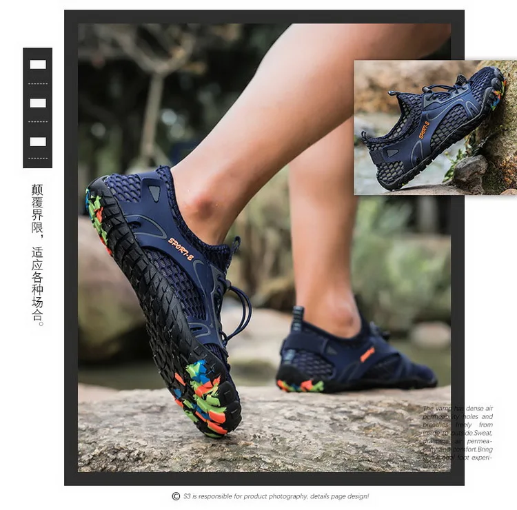 Men Quick-Drying Breathable Barefoot Shoes Outdoor Beach Swimming Shoes Water Sports Shoes Women Hiking Wading Sports Shoes