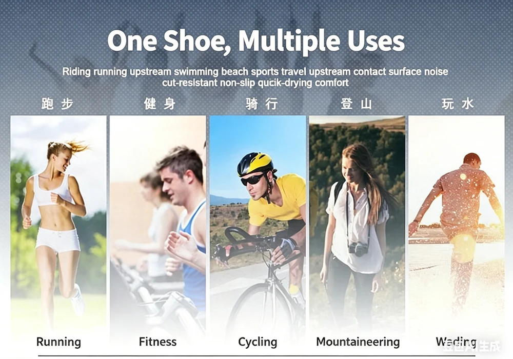 Men Quick-Drying Breathable Barefoot Shoes Outdoor Beach Swimming Shoes Water Sports Shoes Women Hiking Wading Sports Shoes
