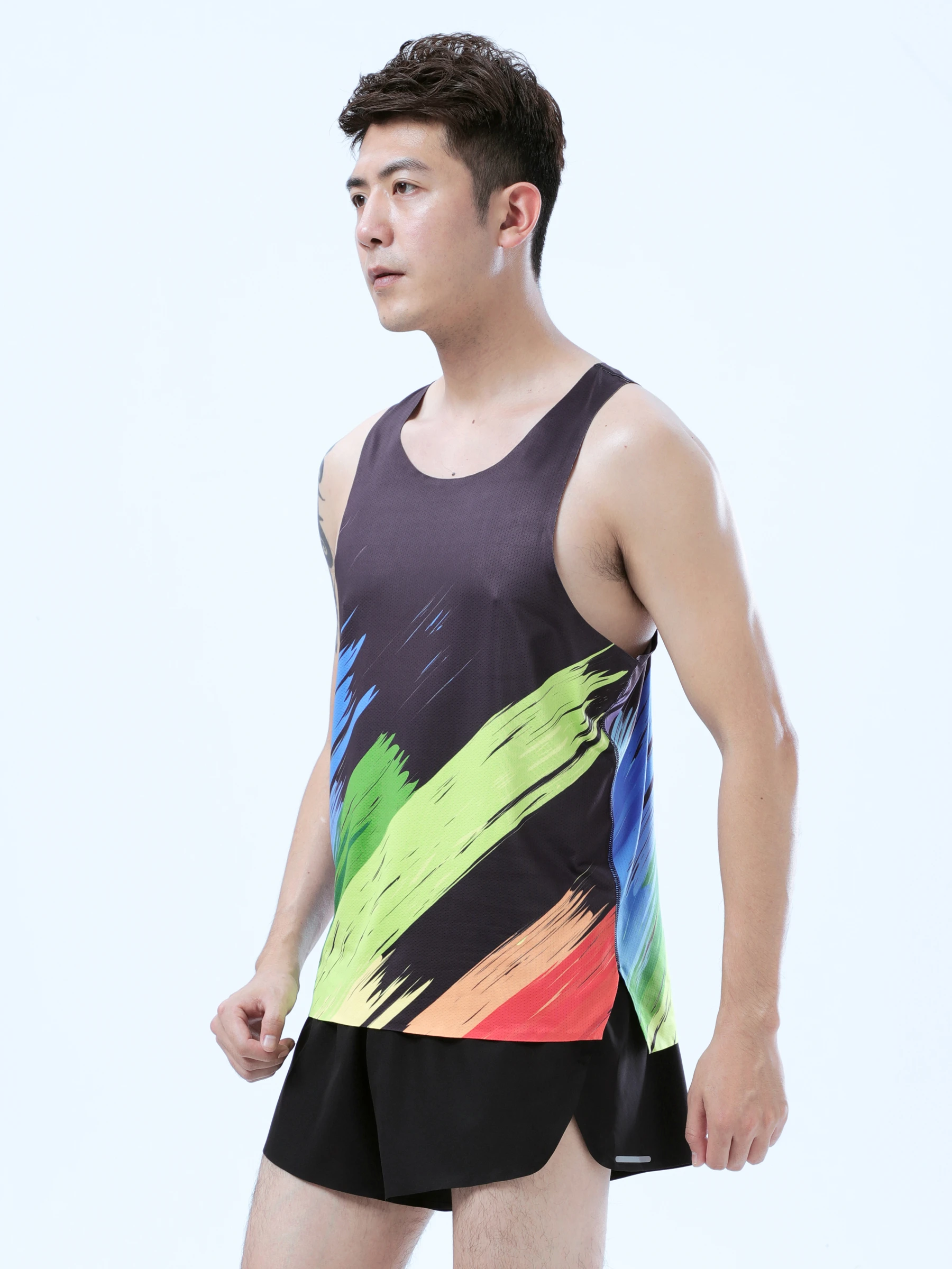 Mens Urltra-Light Running Vest Athletics Tank Tops Speed Sports Fitness Athlete Track Field Marathon Sleeveless Shirts Clothing