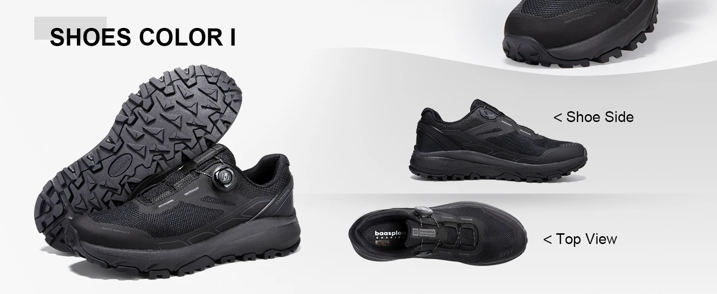 Baasploa Men Hiking Outdoor Sneakers New High Quality Trekking Climbing Shoes Male Rotating Button Luxury Designer Outdoor Shoes