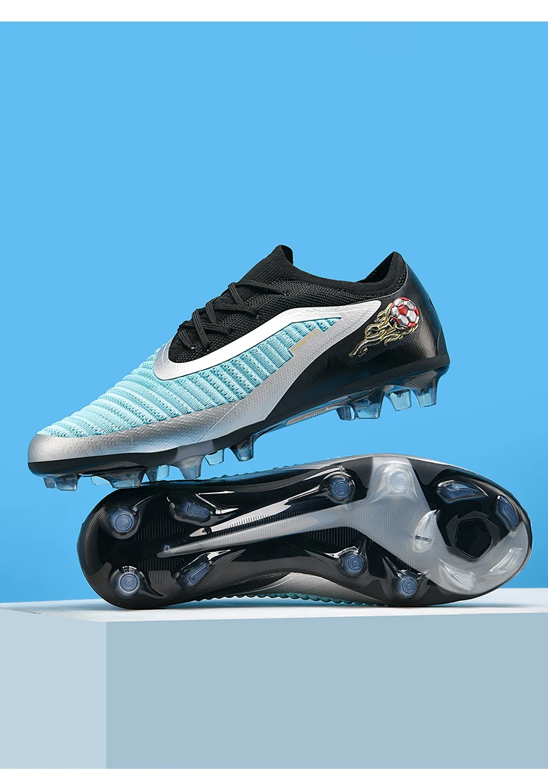 New Men Football Boots Sport Soccer Shoes Outdoor Cleats Adult Non Slip Boys Long Spikes Training Breathable Match Comfortable
