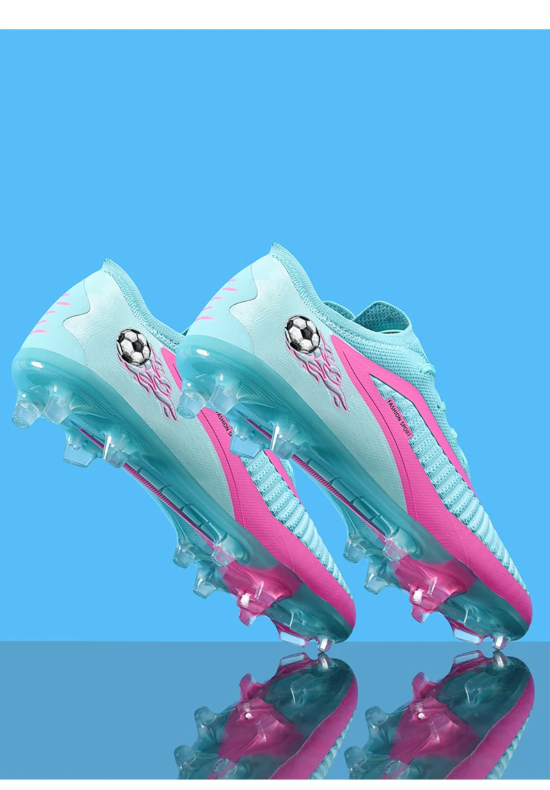 New Men Football Boots Sport Soccer Shoes Outdoor Cleats Adult Non Slip Boys Long Spikes Training Breathable Match Comfortable
