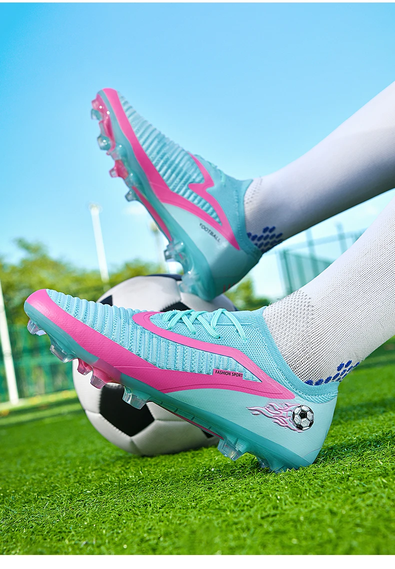 New Men Football Boots Sport Soccer Shoes Outdoor Cleats Adult Non Slip Boys Long Spikes Training Breathable Match Comfortable