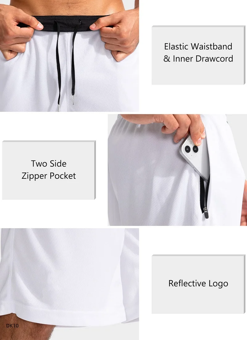 Men Beach Shorts with Summer Casual Board Shorts with Pockets Quick Dry Basketball Shorts Bodybuilding Sweatpants Ventilate