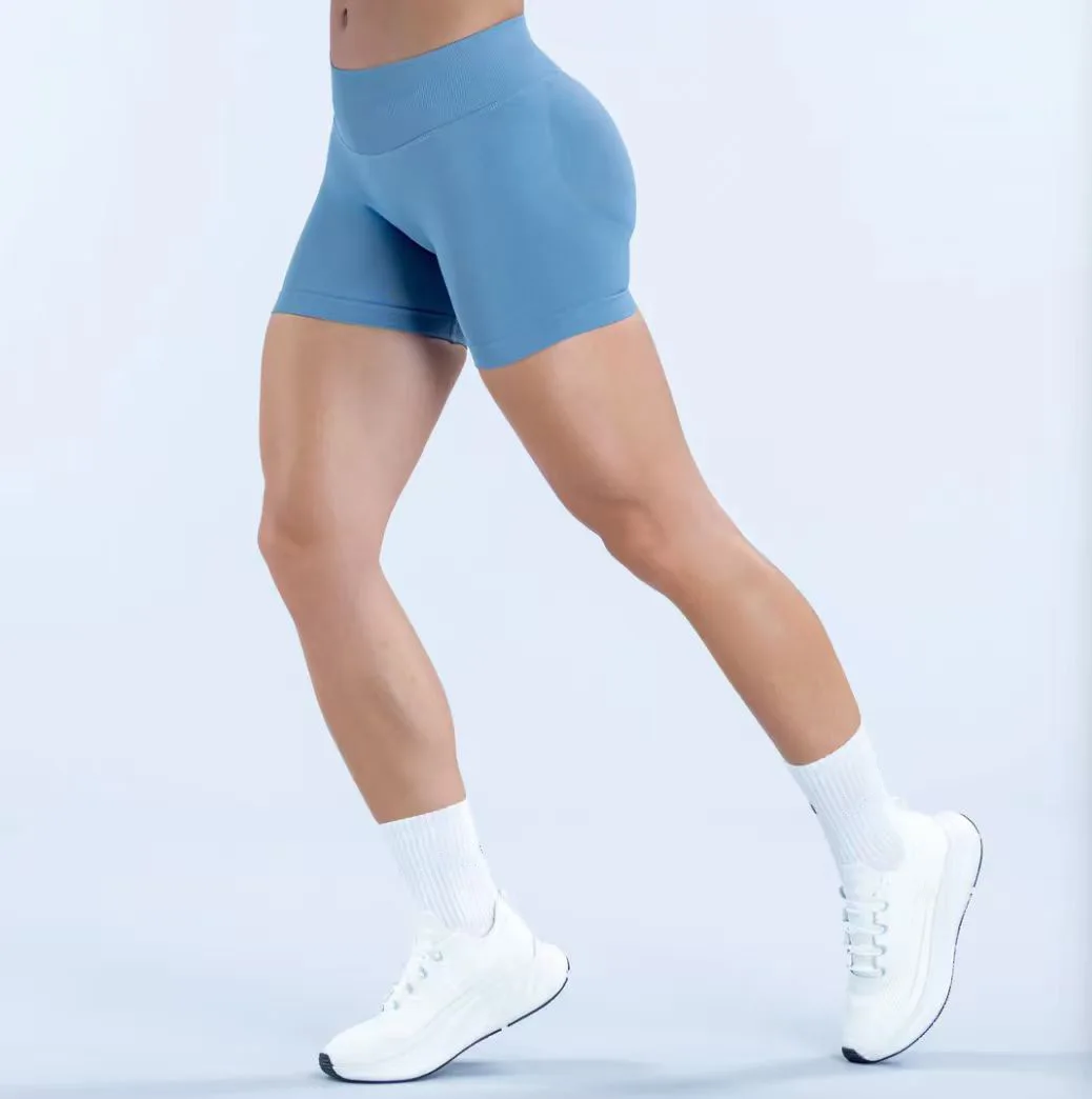 2026 New 4.5" Women Seamless Yoga Biker Shorts Low Waist Scrunch Bum Butt Lifting Tights Running Fitness Gym Workout Shorts