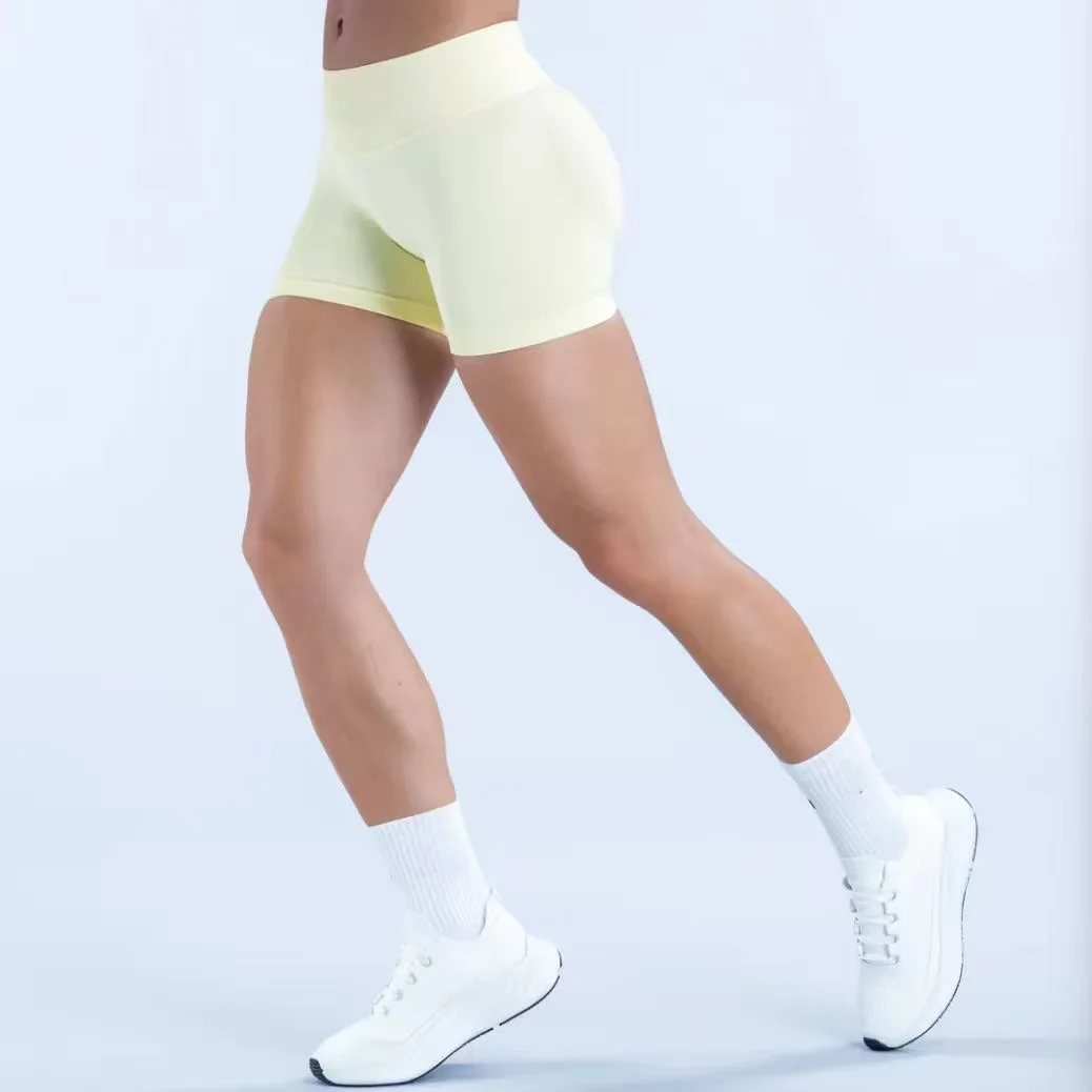 2026 New 4.5" Women Seamless Yoga Biker Shorts Low Waist Scrunch Bum Butt Lifting Tights Running Fitness Gym Workout Shorts