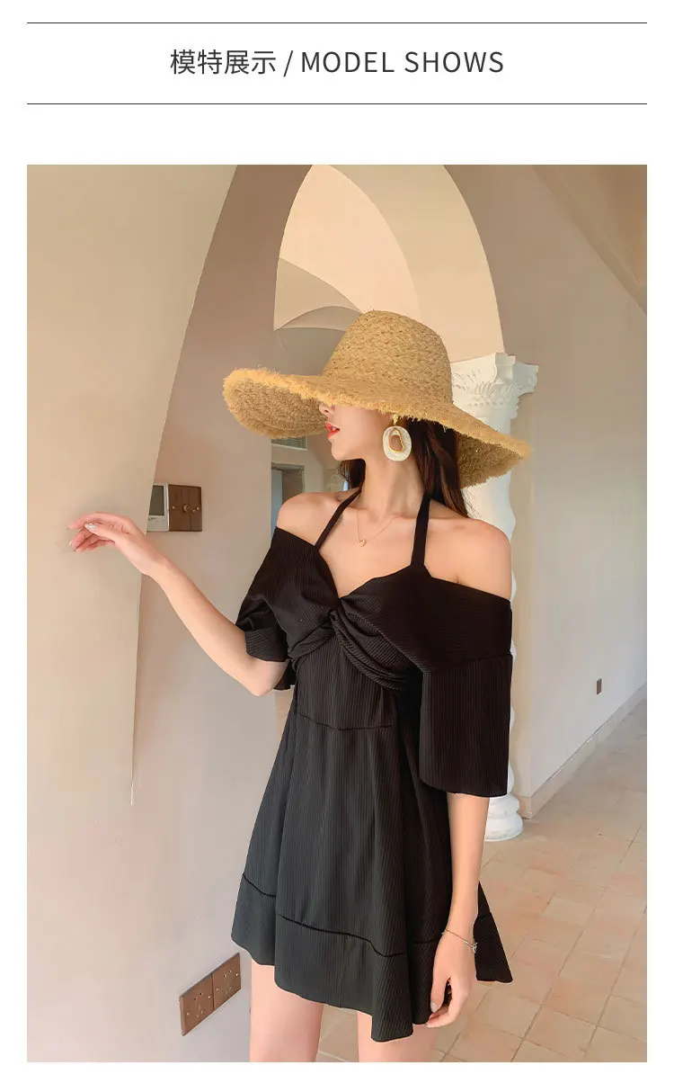 Fashionable split swimsuit hot spring swimming casual beach women's swimsuit plus size loose belly covering slimming swimsuit