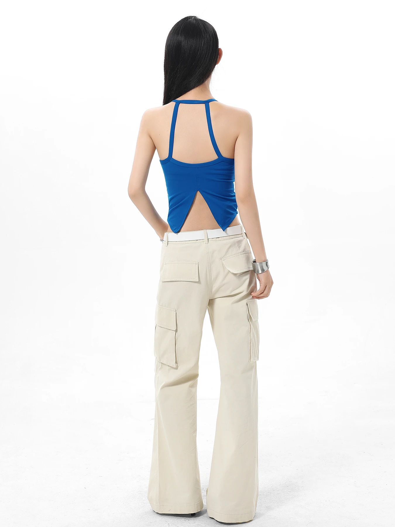 Women's Sexy Halter Sports Bra Tank - Built-in Pads, Strappy Yoga Pilates Gym Top, Outerwear-Friendly