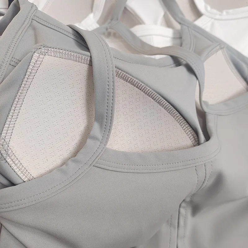 Women's Sexy Halter Sports Bra Tank - Built-in Pads, Strappy Yoga Pilates Gym Top, Outerwear-Friendly