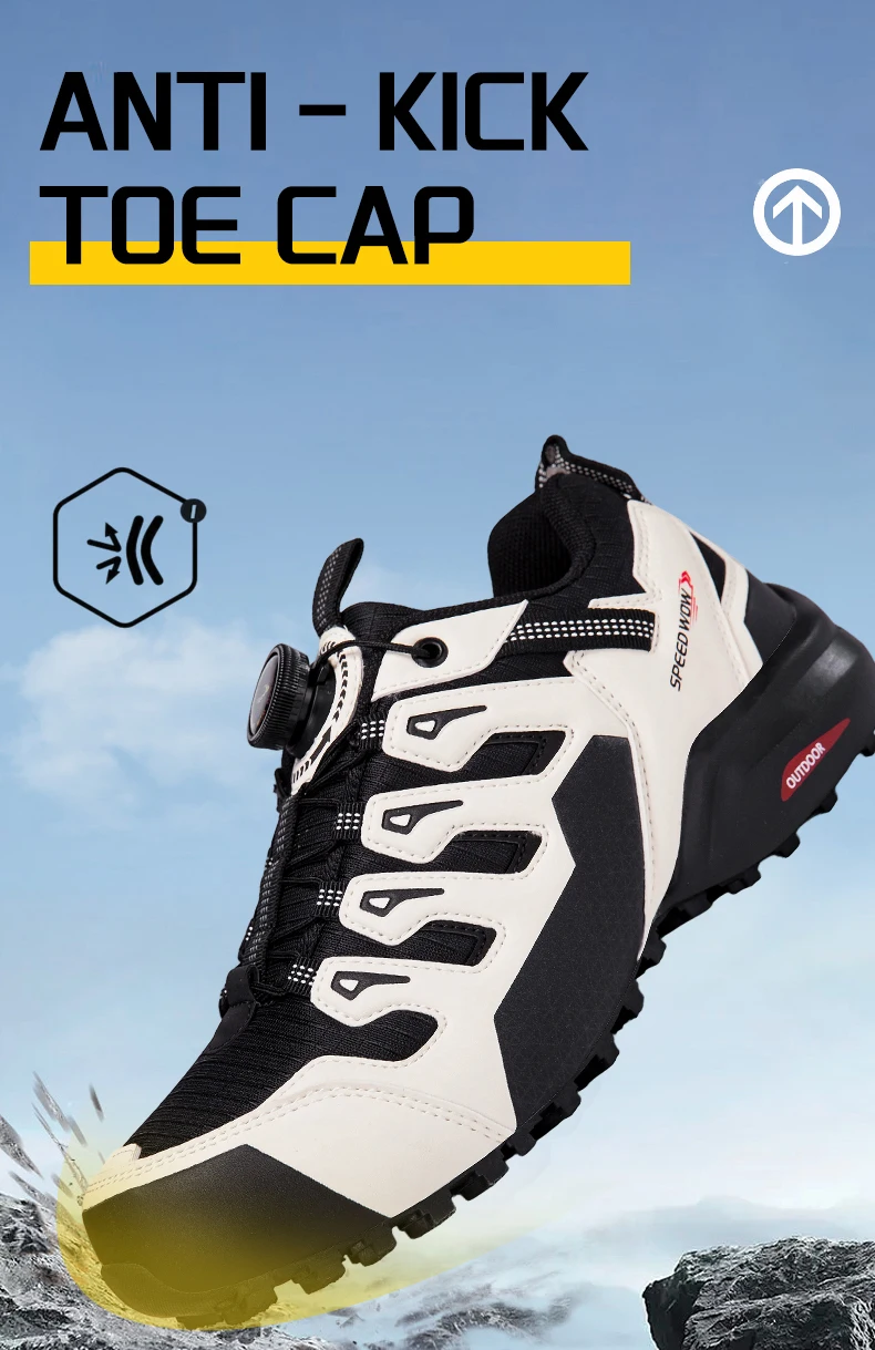 Men's Hiking Shoes Suede Leather Outdoor Shoes Wear-resistant Men Trekking Walking Hunting Tactical Sneakers