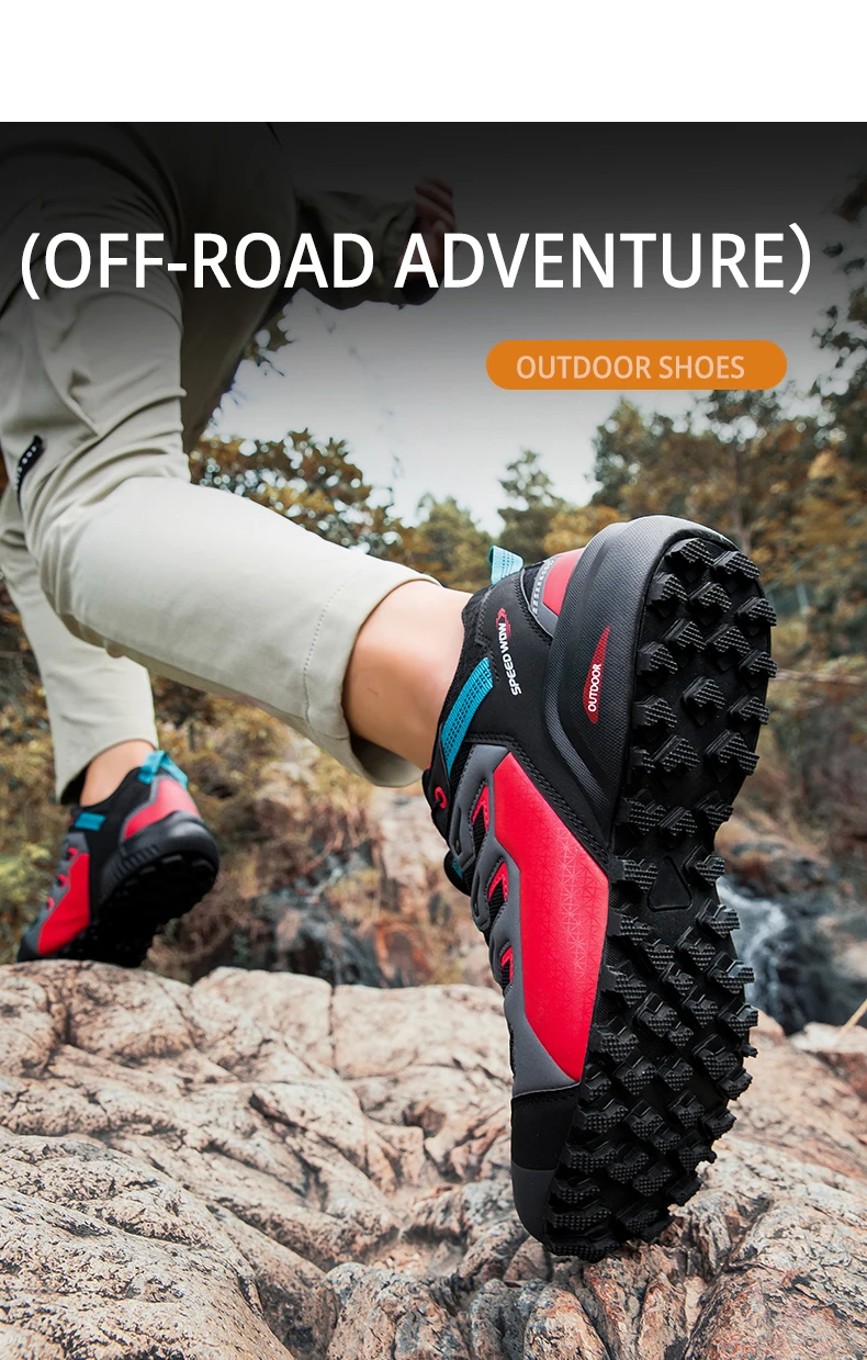 Men's Hiking Shoes Suede Leather Outdoor Shoes Wear-resistant Men Trekking Walking Hunting Tactical Sneakers