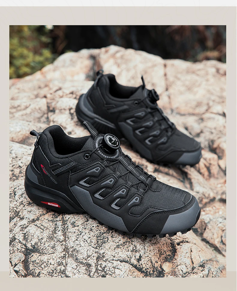Men's Hiking Shoes Suede Leather Outdoor Shoes Wear-resistant Men Trekking Walking Hunting Tactical Sneakers