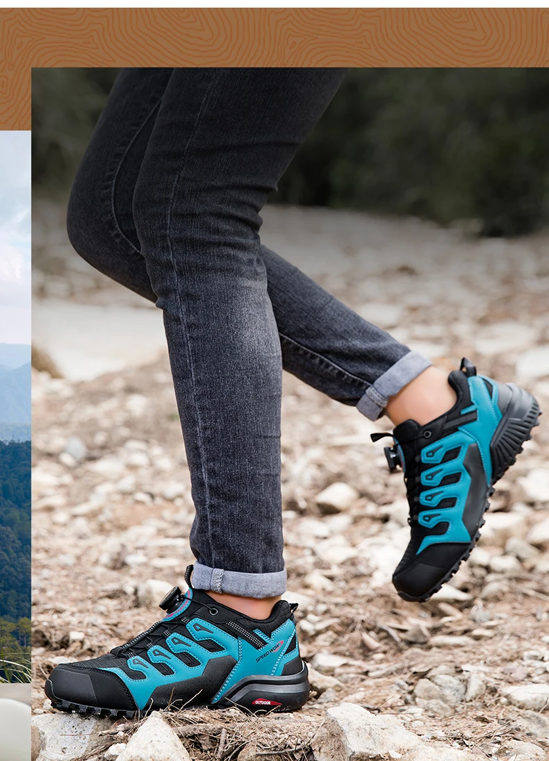 Men's Hiking Shoes Suede Leather Outdoor Shoes Wear-resistant Men Trekking Walking Hunting Tactical Sneakers