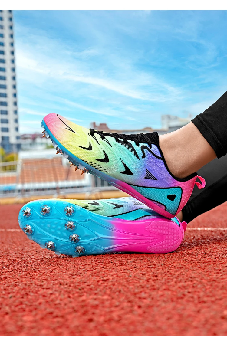 Men Women Professional Track Spike Soft Field Non Slip Racing Long Jump Running Sprint Shoes Athletic Nails Race Light weight