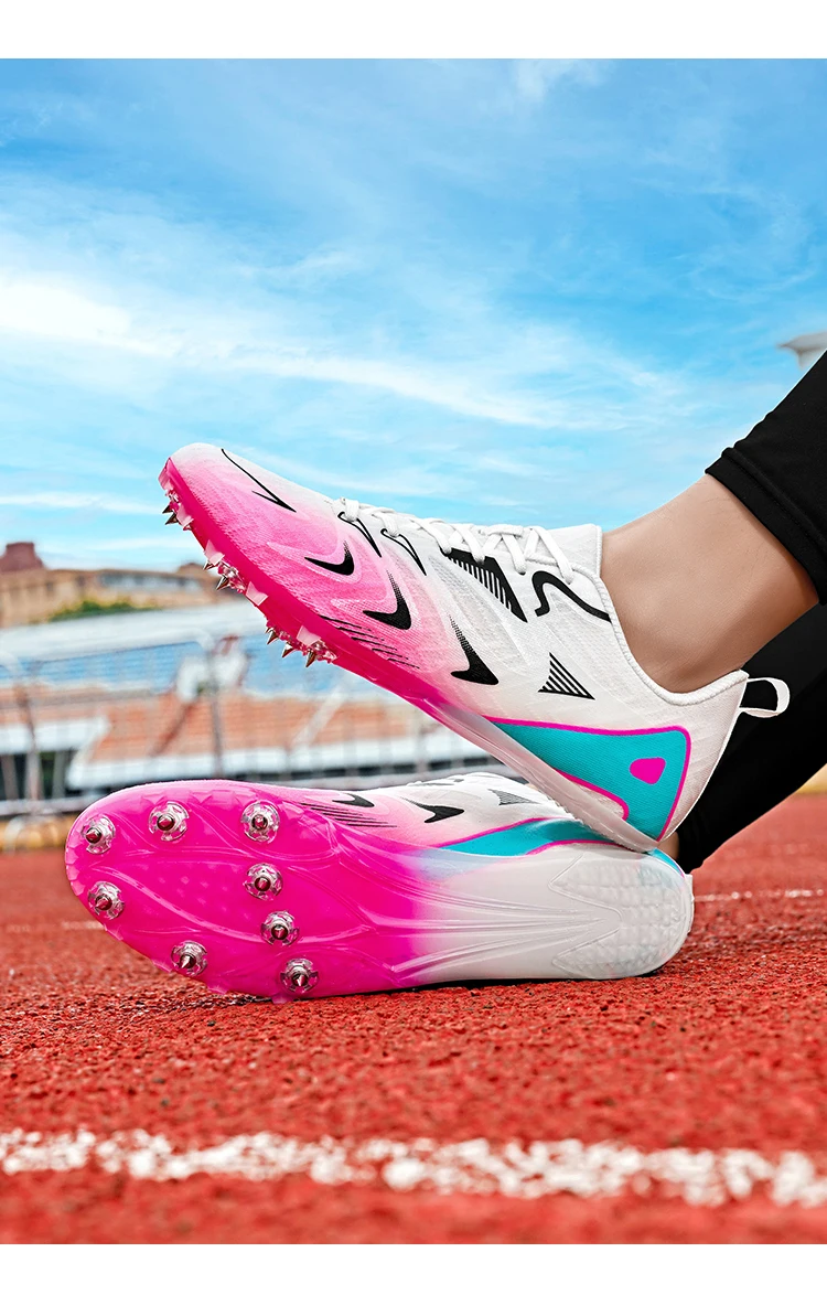 Men Women Professional Track Spike Soft Field Non Slip Racing Long Jump Running Sprint Shoes Athletic Nails Race Light weight