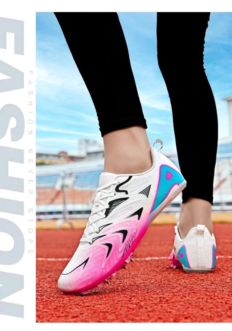 Men Women Professional Track Spike Soft Field Non Slip Racing Long Jump Running Sprint Shoes Athletic Nails Race Light weight