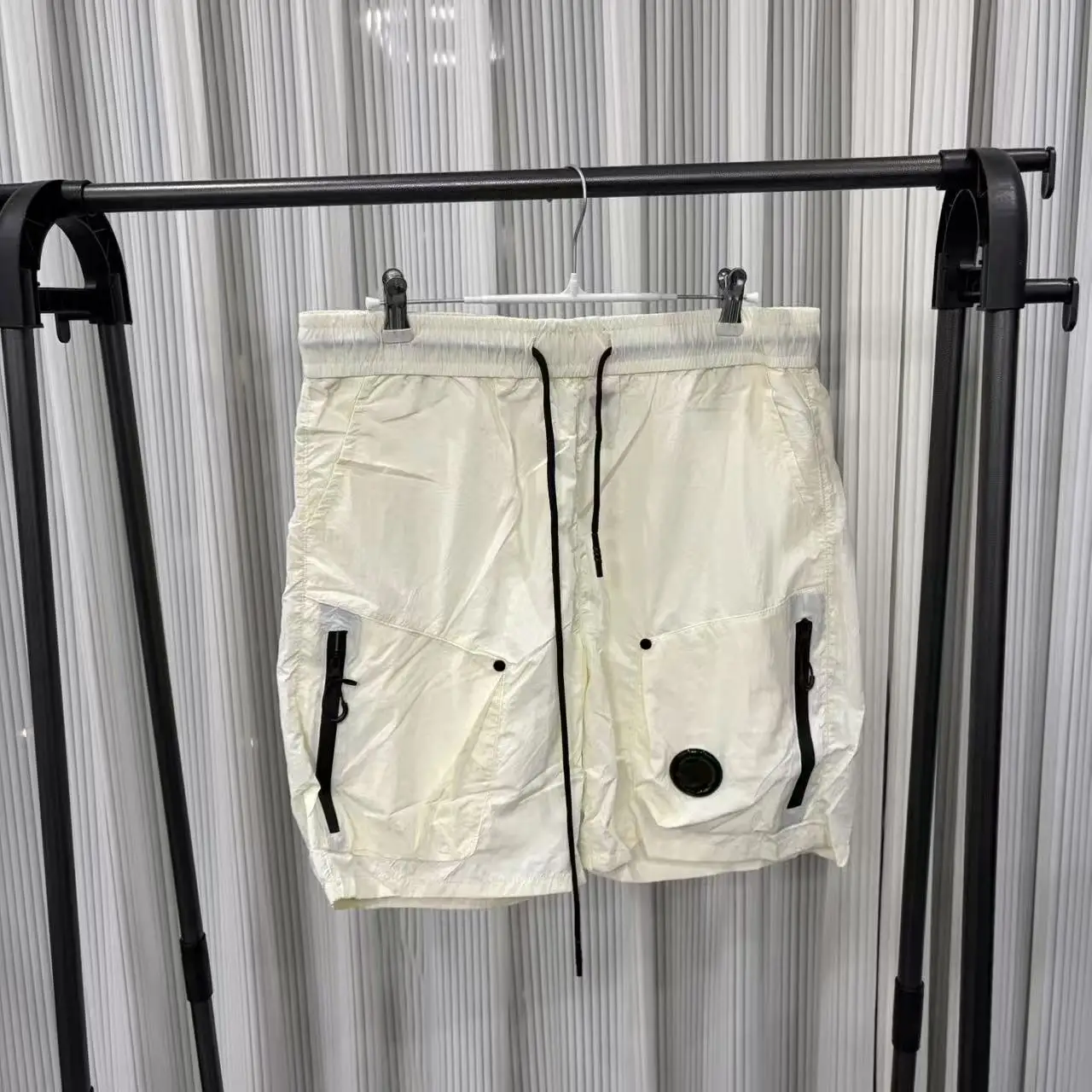 Beach pants, men's ice silk shorts, summer work pants, sports pants, versatile pocket design, beach pants, five quarter pants