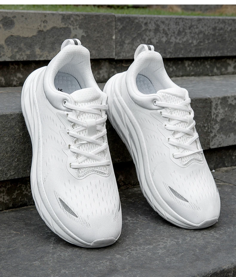 Mesh Breathable Sports Shoes for Men and Women, Thick Soled Shock-Absorbing lightweight Soft Soled Running Shoes