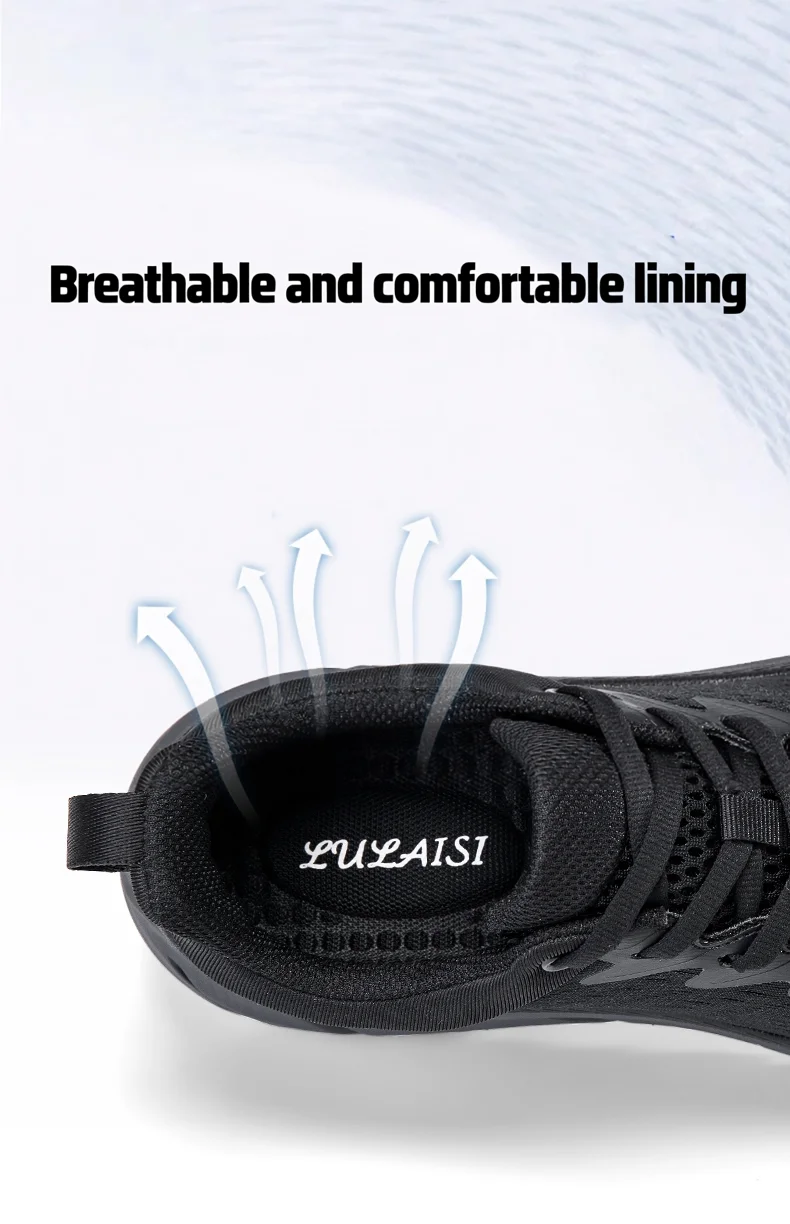 Mesh Breathable Sports Shoes for Men and Women, Thick Soled Shock-Absorbing lightweight Soft Soled Running Shoes