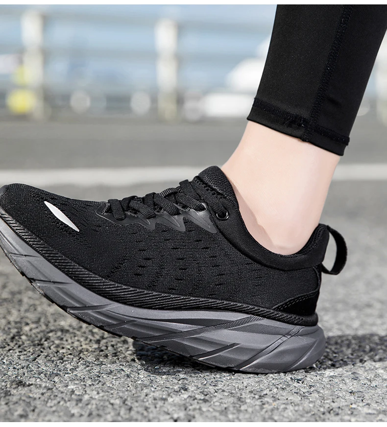 Mesh Breathable Sports Shoes for Men and Women, Thick Soled Shock-Absorbing lightweight Soft Soled Running Shoes