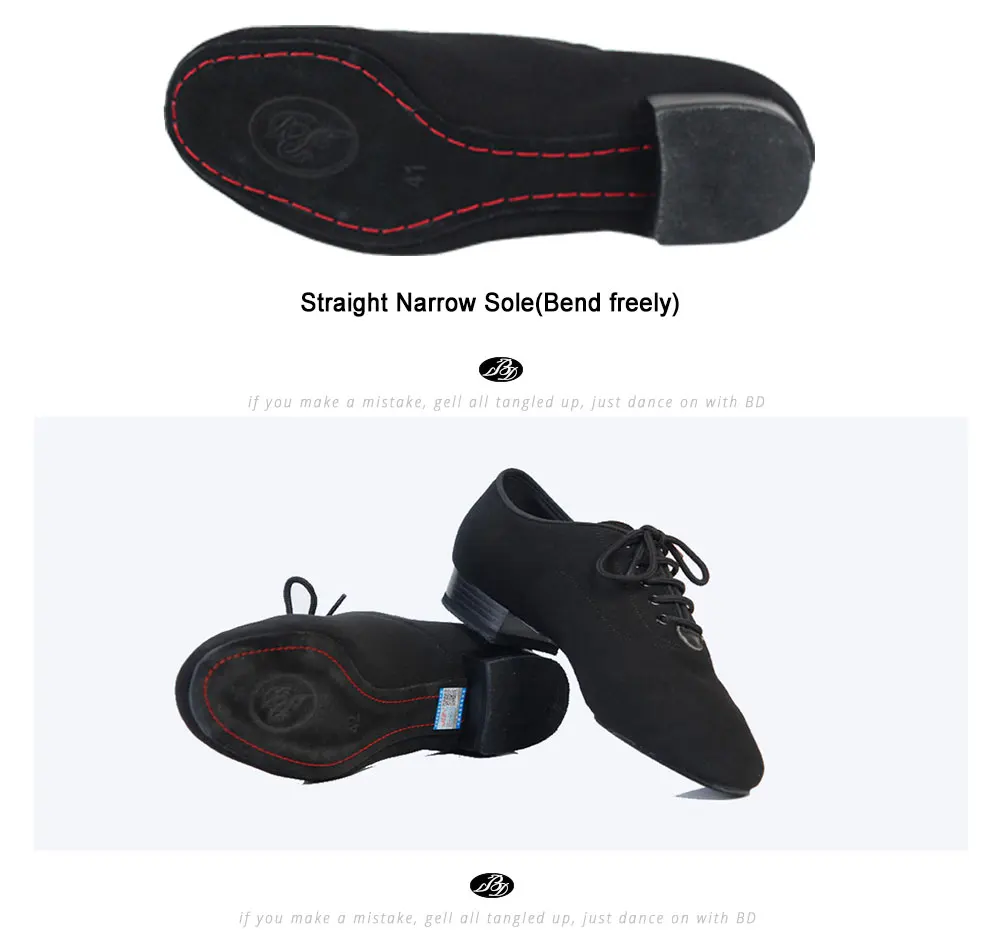 Men Standard Dance Shoes BD309 Ballroom Shoe Canvas Napped Split Outsole Practice Competition Men Modern Dancing Shoe Dancesport