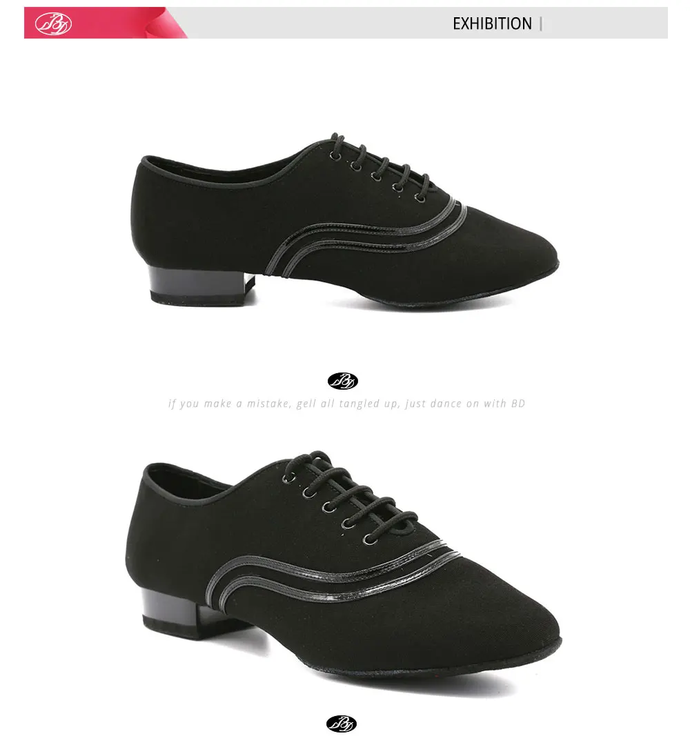 Men Standard Dance Shoes BD309 Ballroom Shoe Canvas Napped Split Outsole Practice Competition Men Modern Dancing Shoe Dancesport