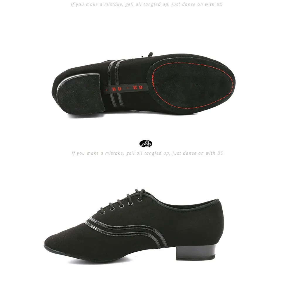 Men Standard Dance Shoes BD309 Ballroom Shoe Canvas Napped Split Outsole Practice Competition Men Modern Dancing Shoe Dancesport