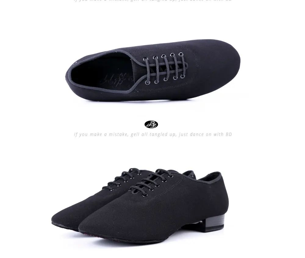 Men Standard Dance Shoes BD309 Ballroom Shoe Canvas Napped Split Outsole Practice Competition Men Modern Dancing Shoe Dancesport