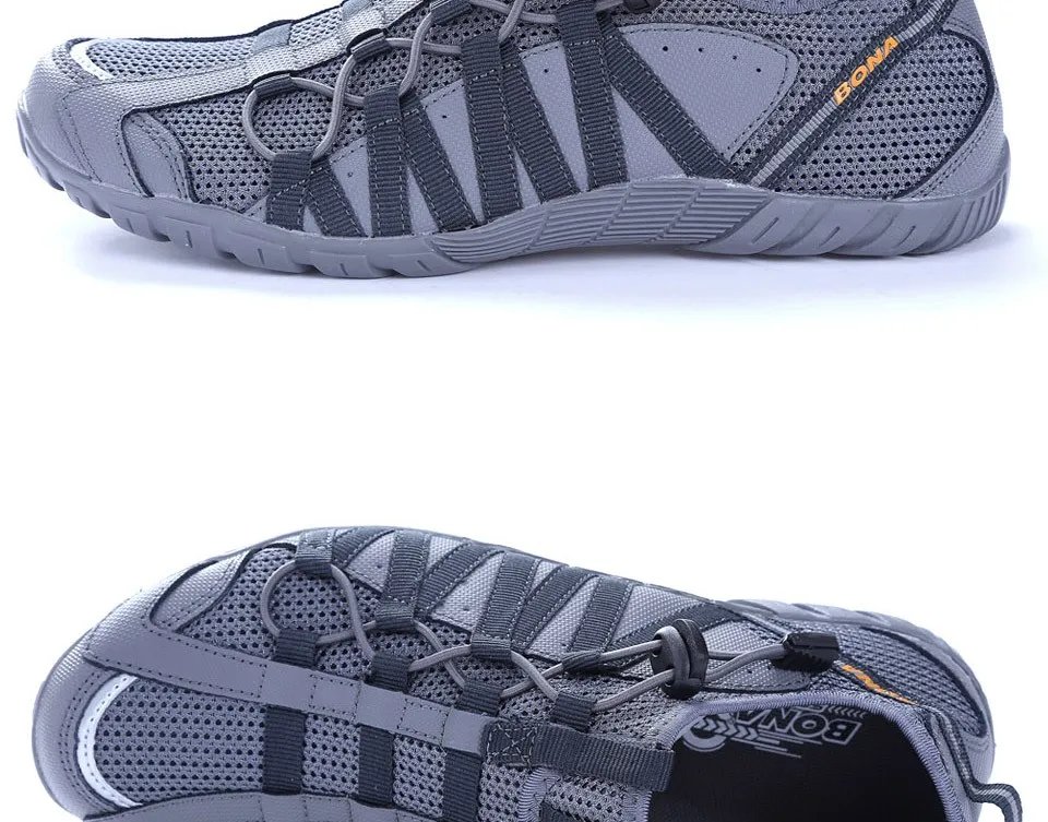 BONA New Popular Style Men Running Shoes Lace Up Athletic Shoes Outdoor Walking Jogging Sneakers Comfortable
