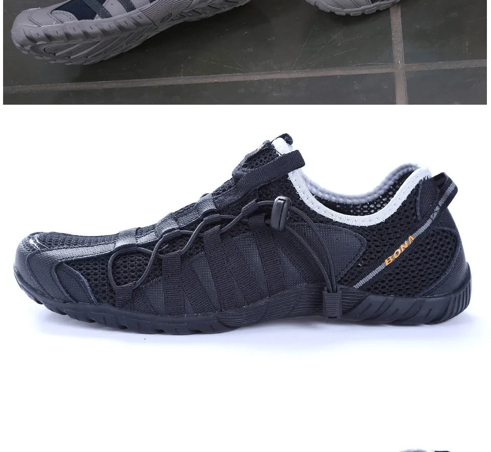 BONA New Popular Style Men Running Shoes Lace Up Athletic Shoes Outdoor Walking Jogging Sneakers Comfortable