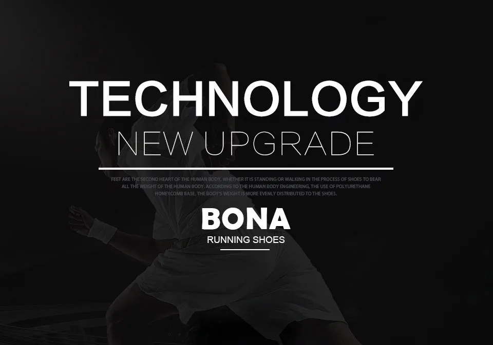 BONA New Popular Style Men Running Shoes Lace Up Athletic Shoes Outdoor Walking Jogging Sneakers Comfortable