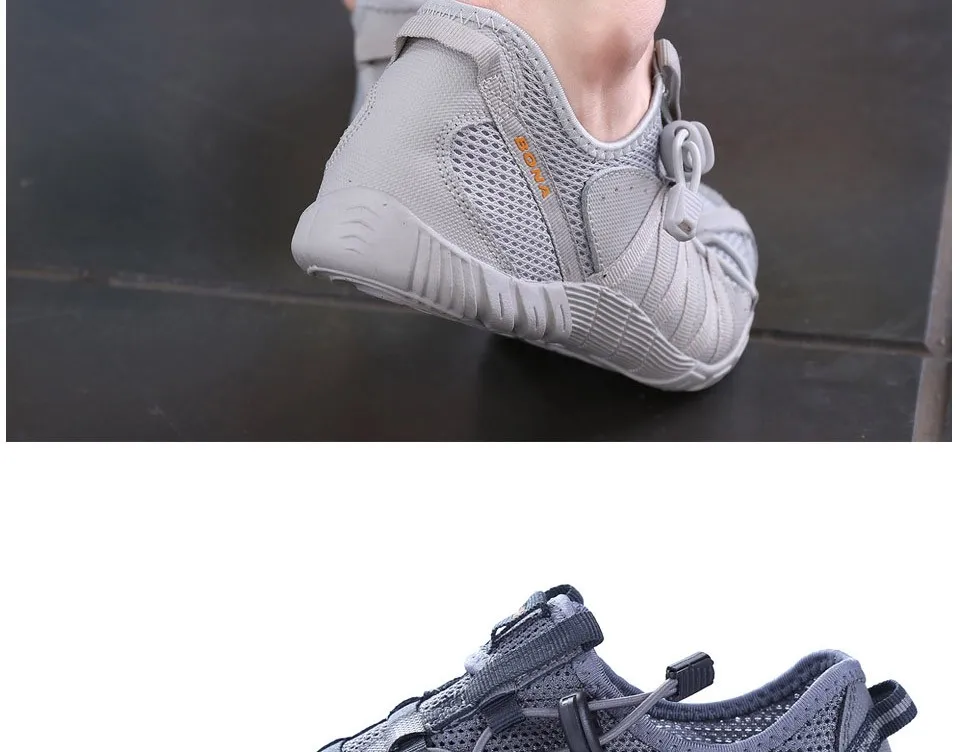 BONA New Popular Style Men Running Shoes Lace Up Athletic Shoes Outdoor Walking Jogging Sneakers Comfortable