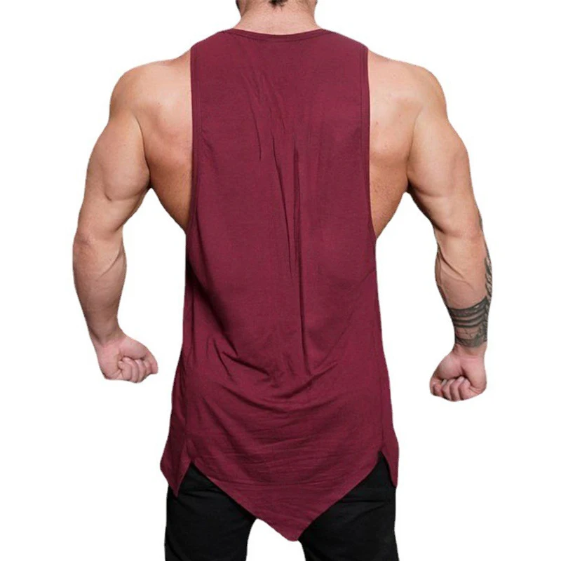 Gym Bodybuilding Sport Clothing Mens Workout Muscle Tank Tops Summer Cotton Breathable Sleeveless Vests Fitness Casual T-shirts