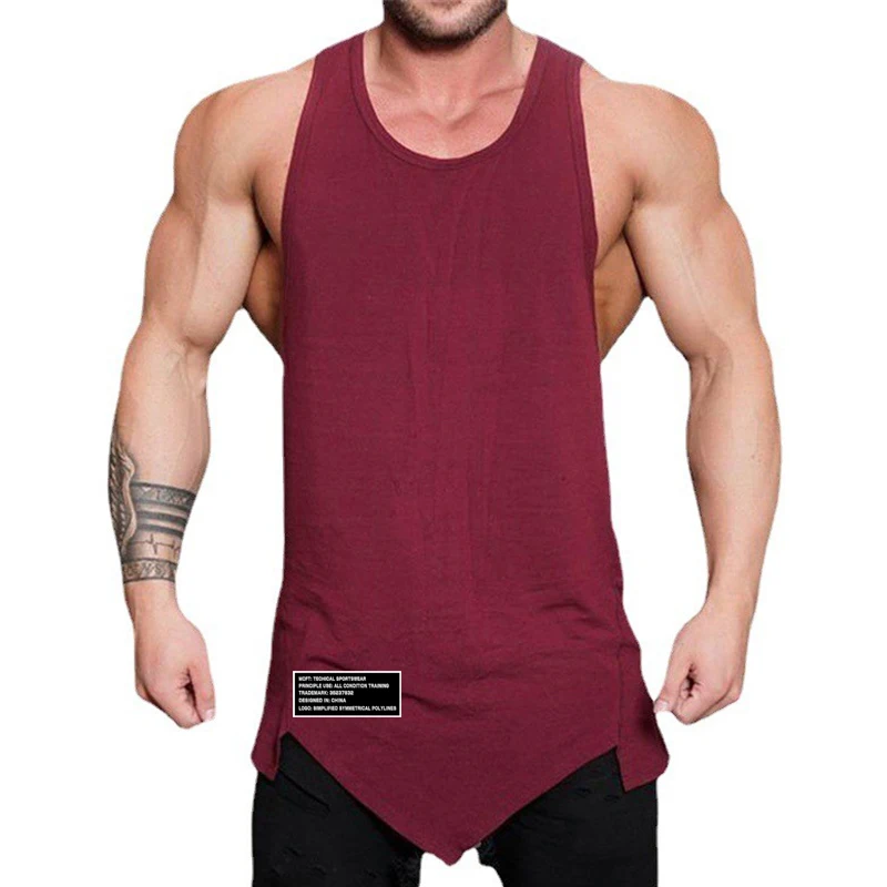 Gym Bodybuilding Sport Clothing Mens Workout Muscle Tank Tops Summer Cotton Breathable Sleeveless Vests Fitness Casual T-shirts