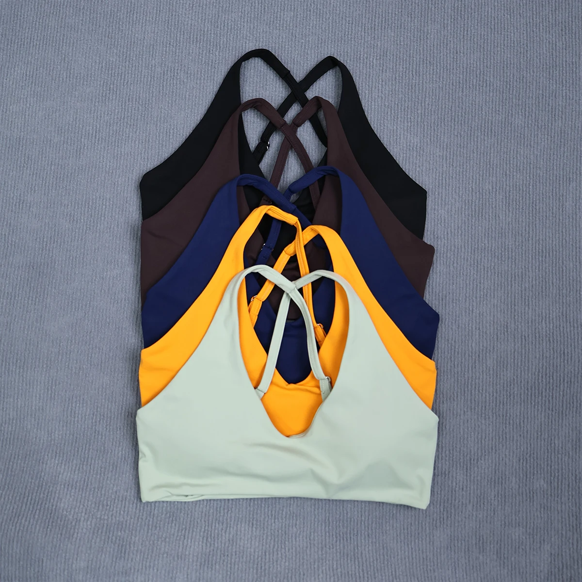Ctenkevet Women's Summer Quick-Dry Crop Top, Sleeveless Backless Sports Bra & Gym Vest for Outdoor Running & Fitness